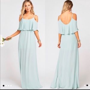 Show Me Your Mumu Caitlin mint maxi dress. Sm